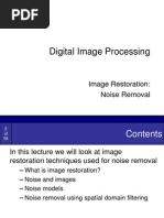 Digital Image Processing: Image Restoration: Noise Removal