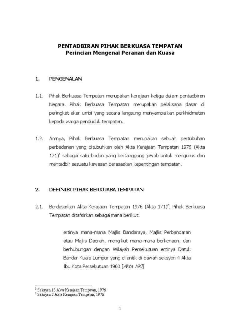 Pihak Berkuasa Tempatan PDF  PDF