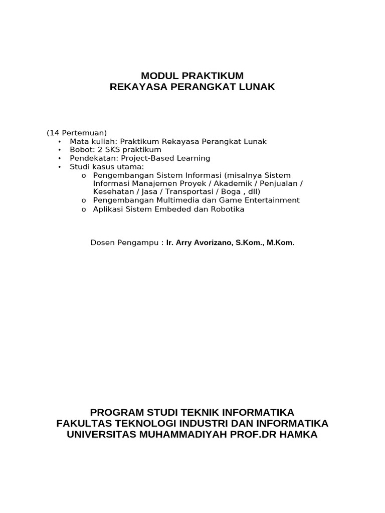 Modul Praktikum RPL | PDF