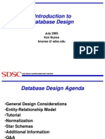 Introduction To Database Design: July 2005 Ken Nunes Knunes at SDSC - Edu