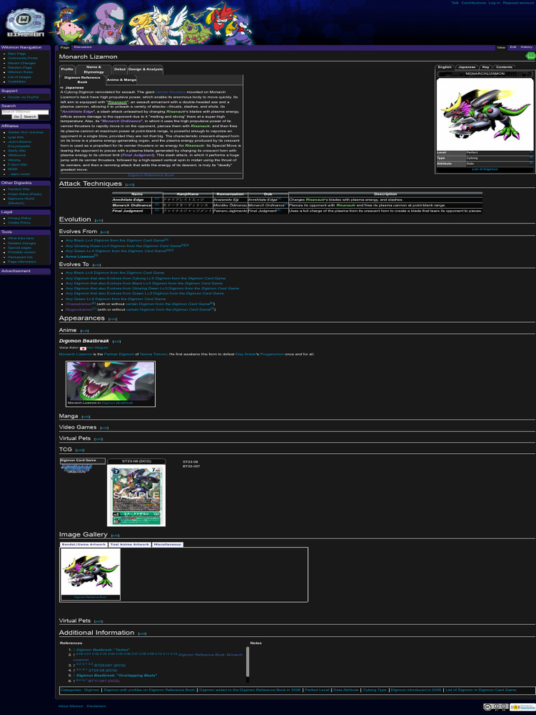 Monarch Lizamon - Wikimon - The #1 Digimon Wiki | PDF