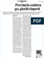 Verso la Provincia costiera - Francesco Loi su "Il Tirreno"