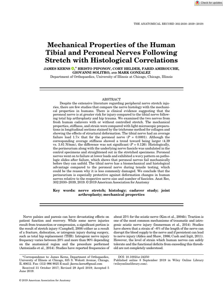 The Anatomical Record - 2019 - Kerns - Mechanical Properties of the ...