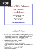 Basics of X-Ray Diffraction