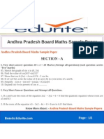 Andhra Pradesh Board Maths Sample Paper