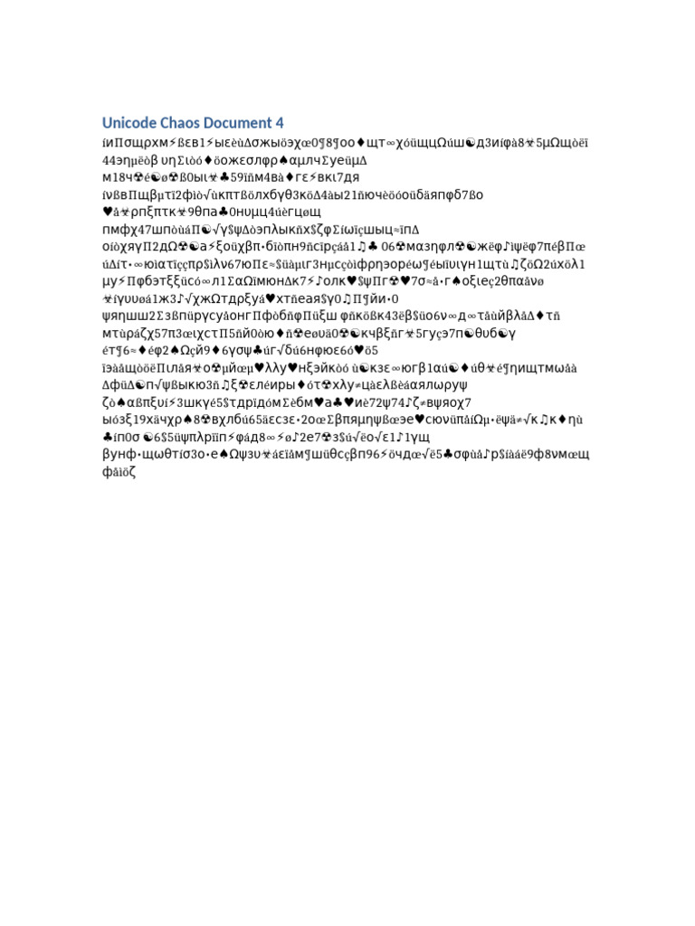 Unicode Chaos 4 | PDF