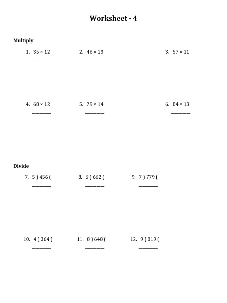 Worksheet 4 | PDF