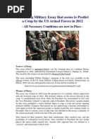 Download Startling Essay Predicts a US Military Coup in 2012 by Jeremy James SN102342933 doc pdf