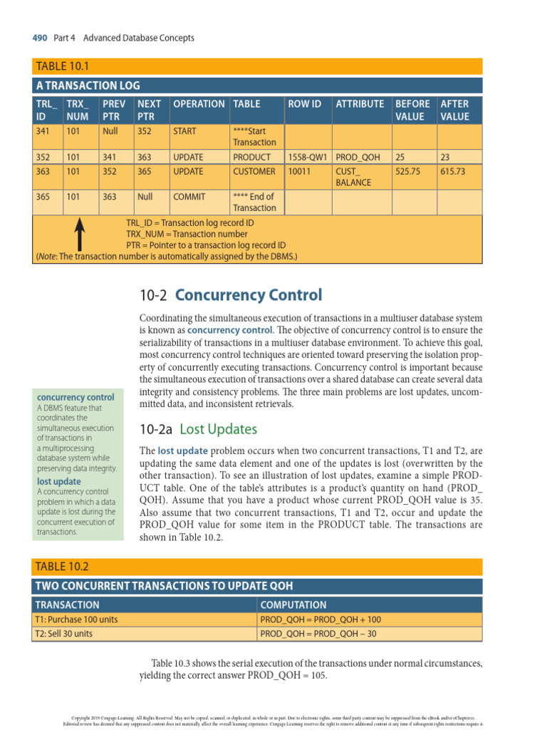 5.concurrency Control Problem | PDF | Database Transaction ...