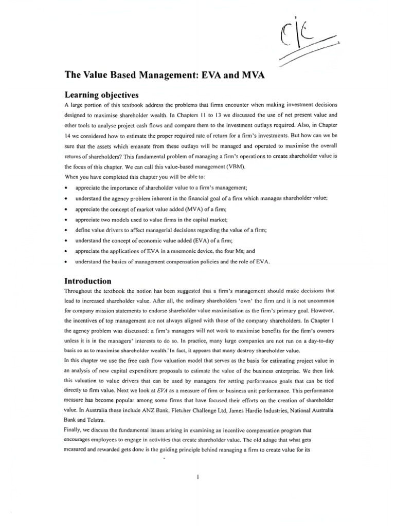 The Value Based Management | PDF