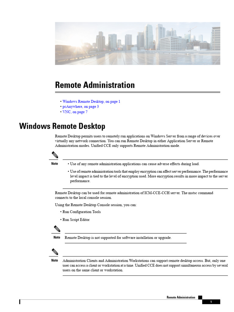 Remote Administration | PDF | Remote Desktop Services | Information ...