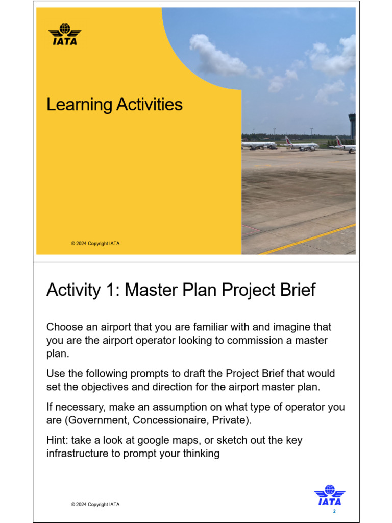 11 - HANDOUTS Master Planning - Learning Activities | PDF | Airport