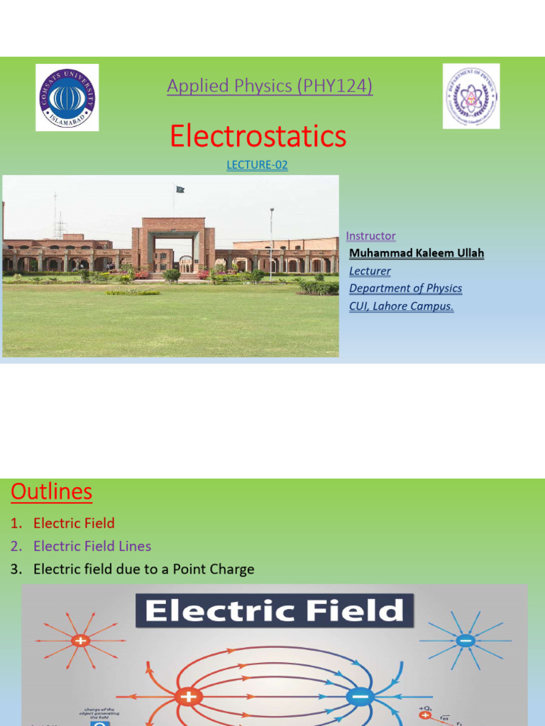 Lec-2 Electrostatics_Electric Field (With Solved Problems)-1 | PDF