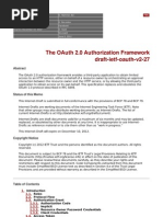 The Oauth 2.0 Authorization Framework Draft-Ietf-Oauth-V2-27