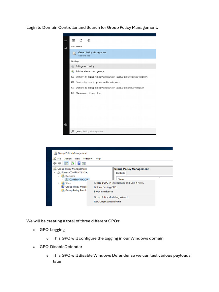 GPO and Logging | PDF | Group Policy | Computing Platforms