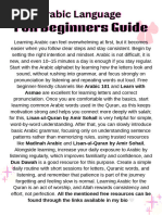 Arabic Learning Timetable Guide | PDF | Arabic | Verb