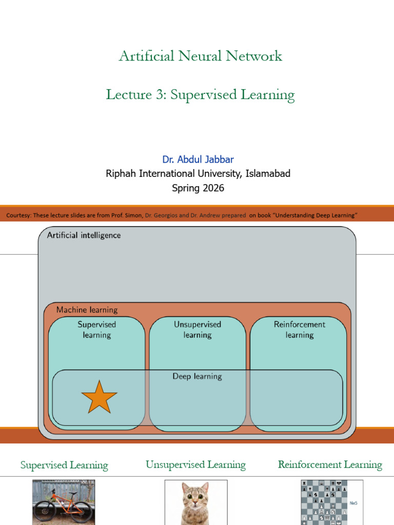 Lecture 3 Supervised Learning - Updated | PDF