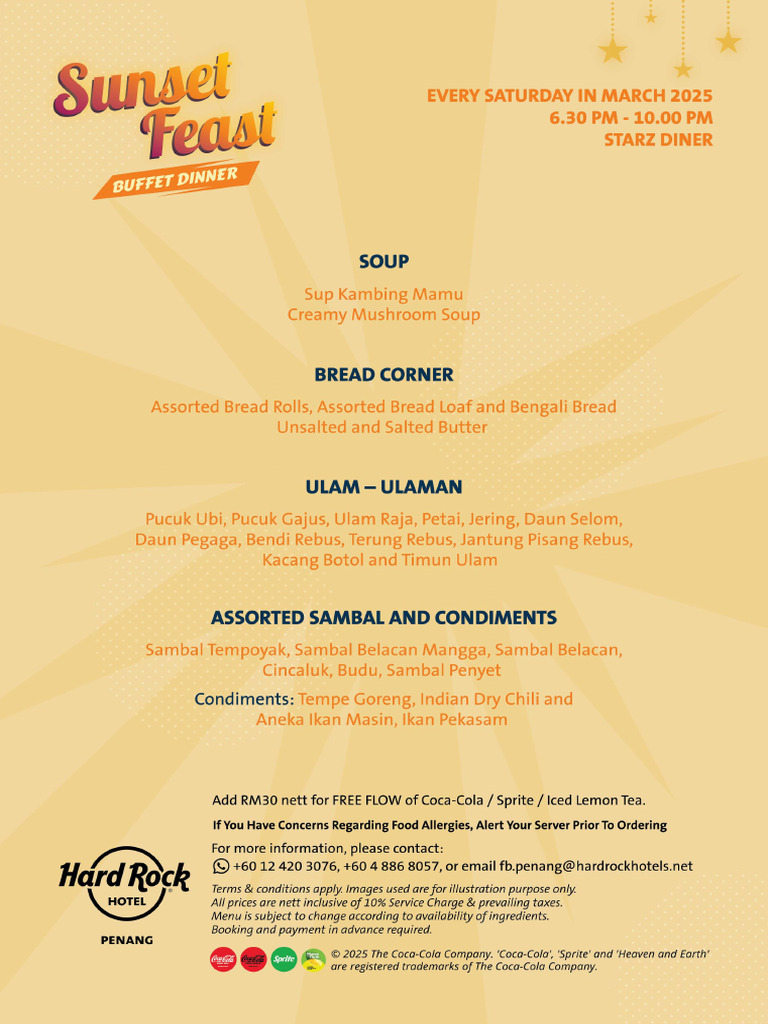Sunset Feast Menu | PDF