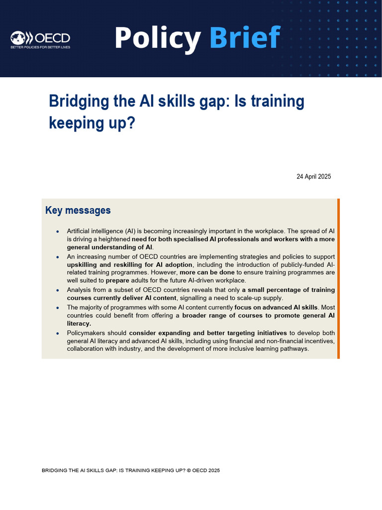 Bridging the AI gap OCDE | PDF