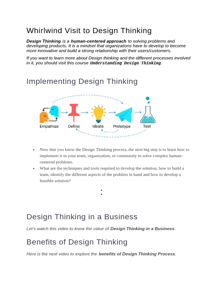 Implementing Design Thinking | PDF