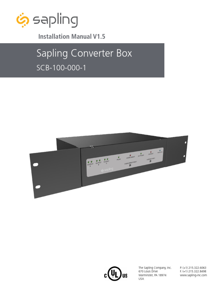 Converter Box SCB 100 000 1 Manual v1.5 (Line Booster) | PDF ...