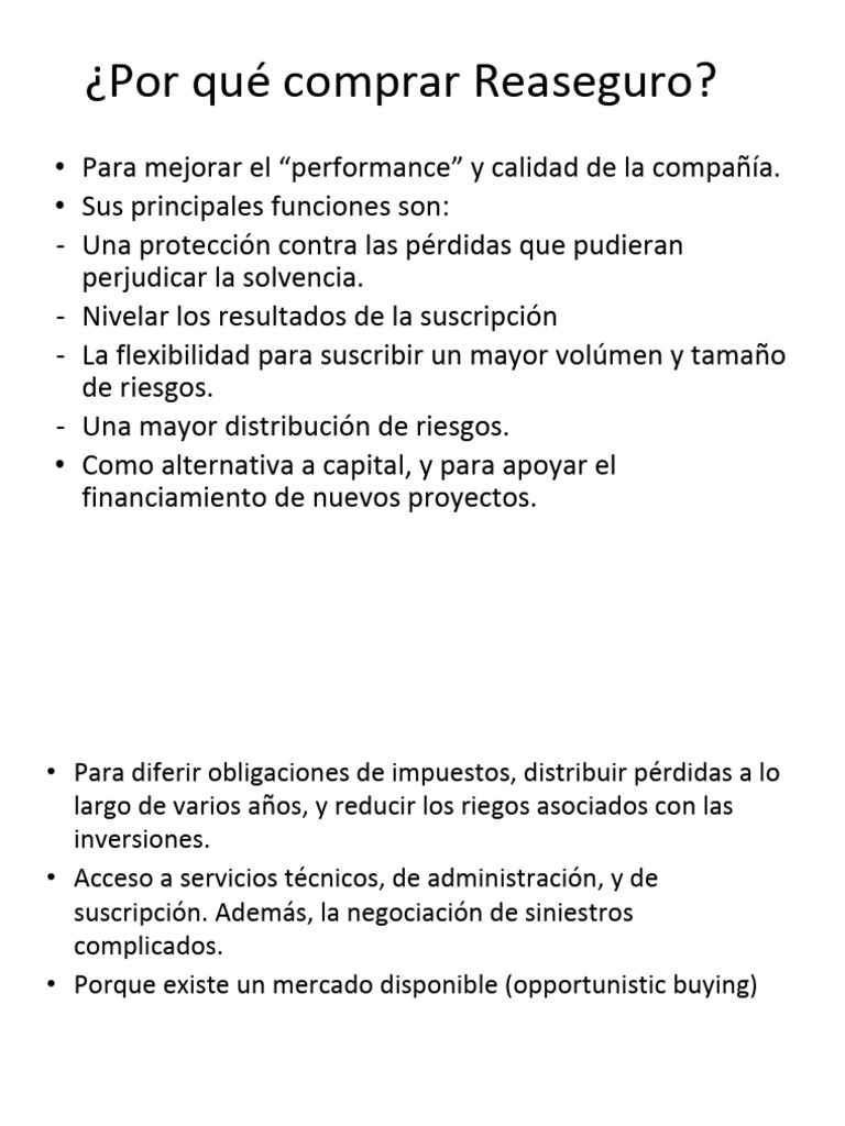 la función del Reaseguro | PDF