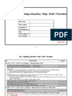 Fire Fighting - Abandon Ship Drill Checklist