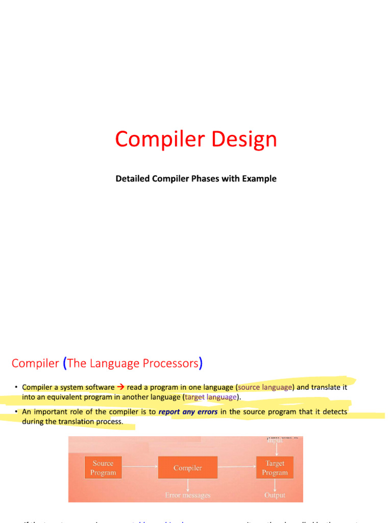 Detailed Compiler Phases and Examples | PDF