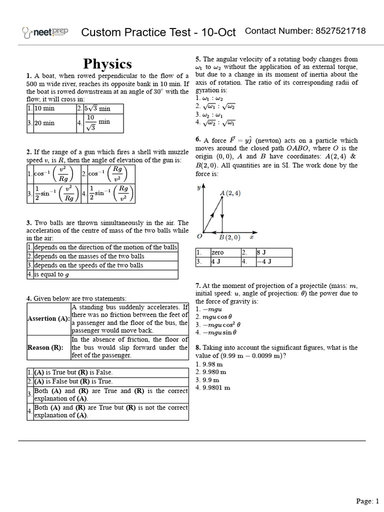Custom Practice Test - 10-Oct | PDF
