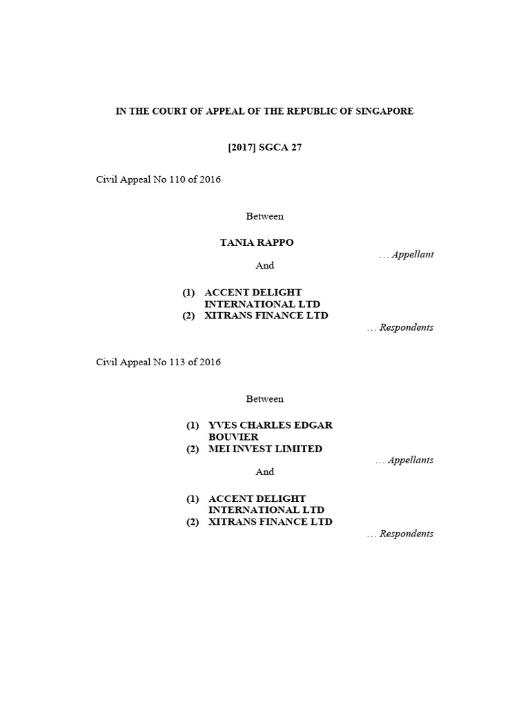 [2017] SGCA 27 | PDF | Judgment (Law) | Appeal