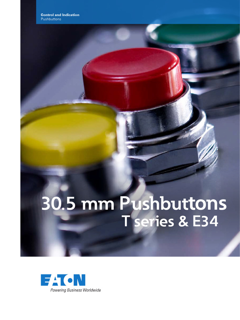 Eaton-30.5mm-Push-Button-T-Series-E-34 (1) | PDF