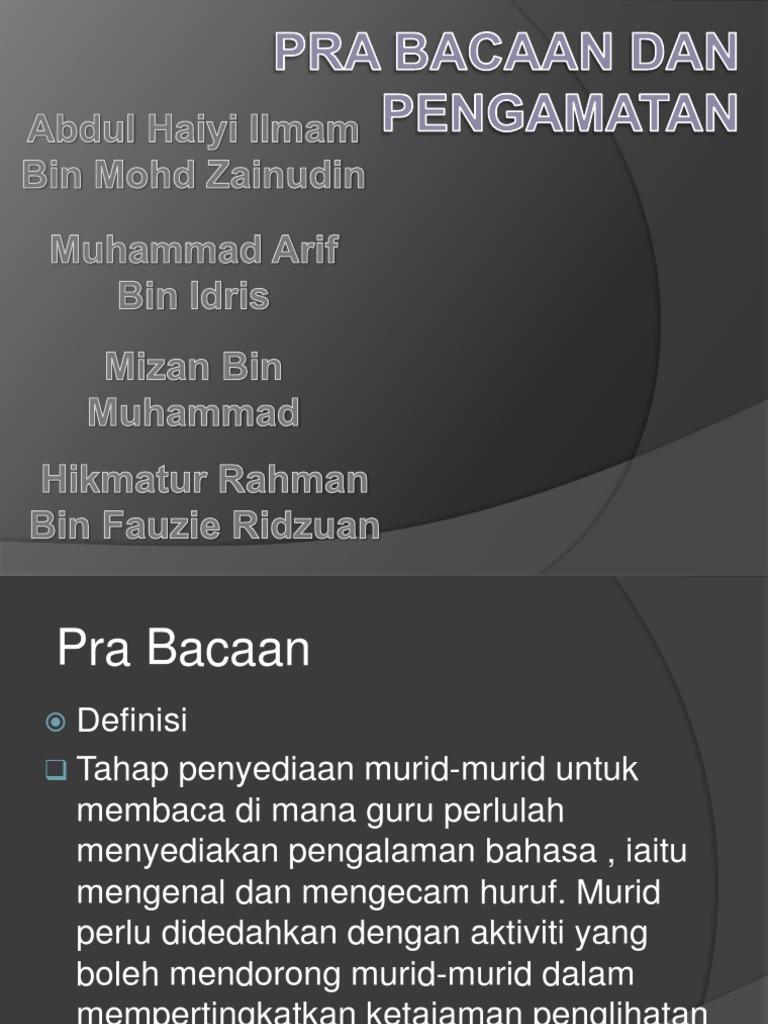 Pra Bacaan Dan Pengamatan Pdf