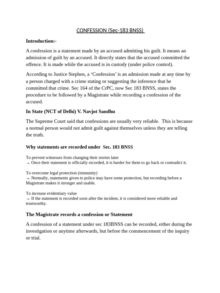 Bnss Notes | PDF