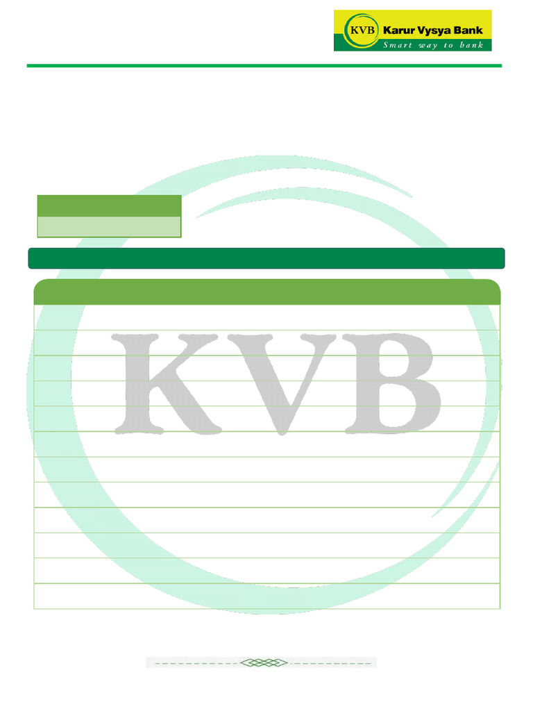 Bank Statement - KVB Account | PDF