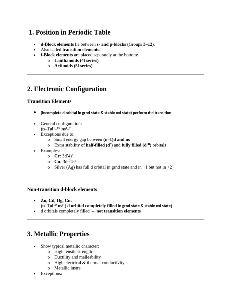 d and f block | PDF