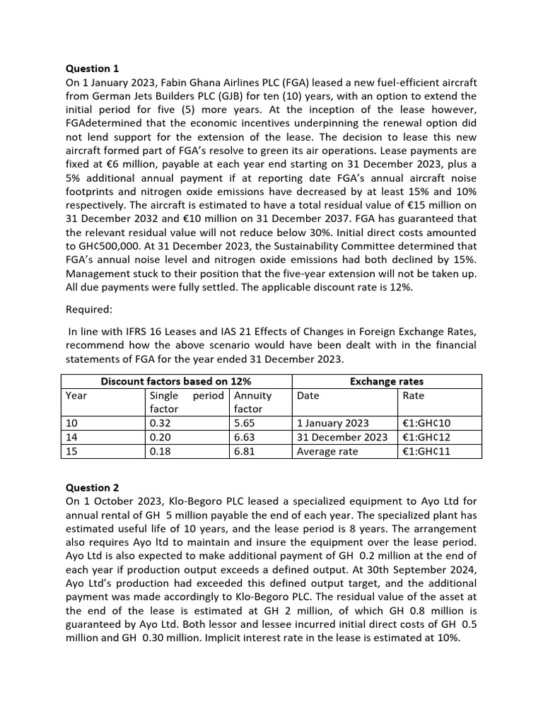 Corporate Reporting Questions | PDF