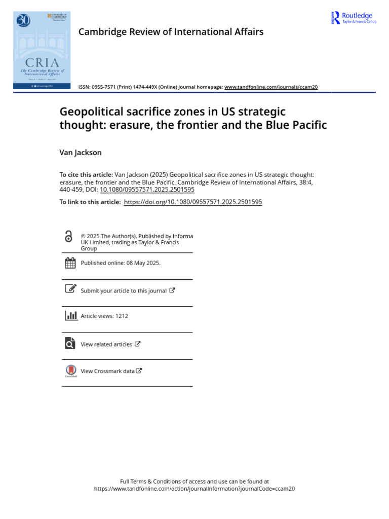 Geopolitical sacrifice zones | PDF