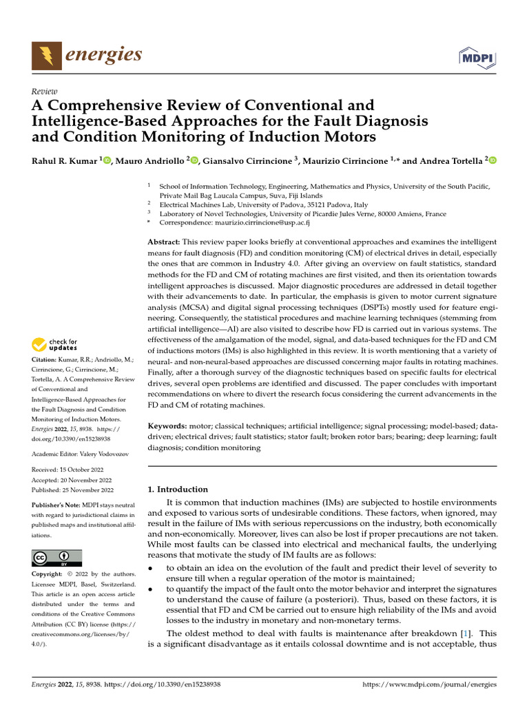 A Comprehensive Review of Conventional and Intelligence-Based ...