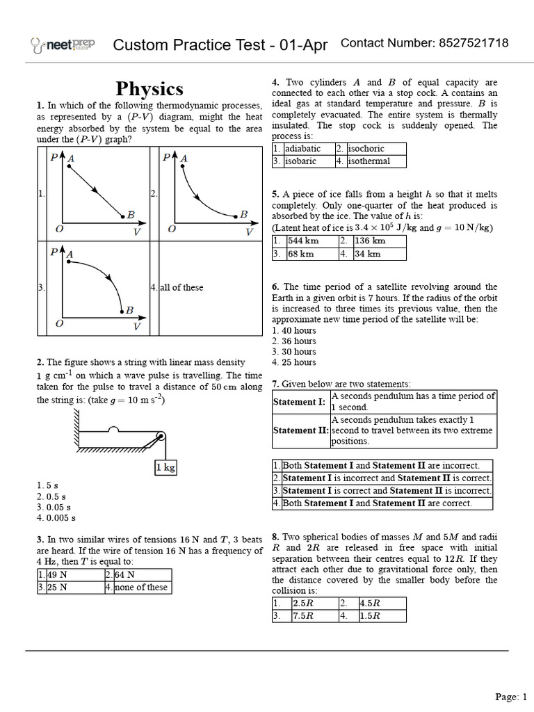 Custom Practice Test - 01-Apr | PDF