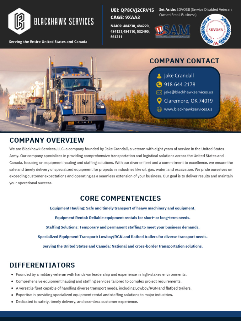 BlackHawk Capability Statement r | PDF