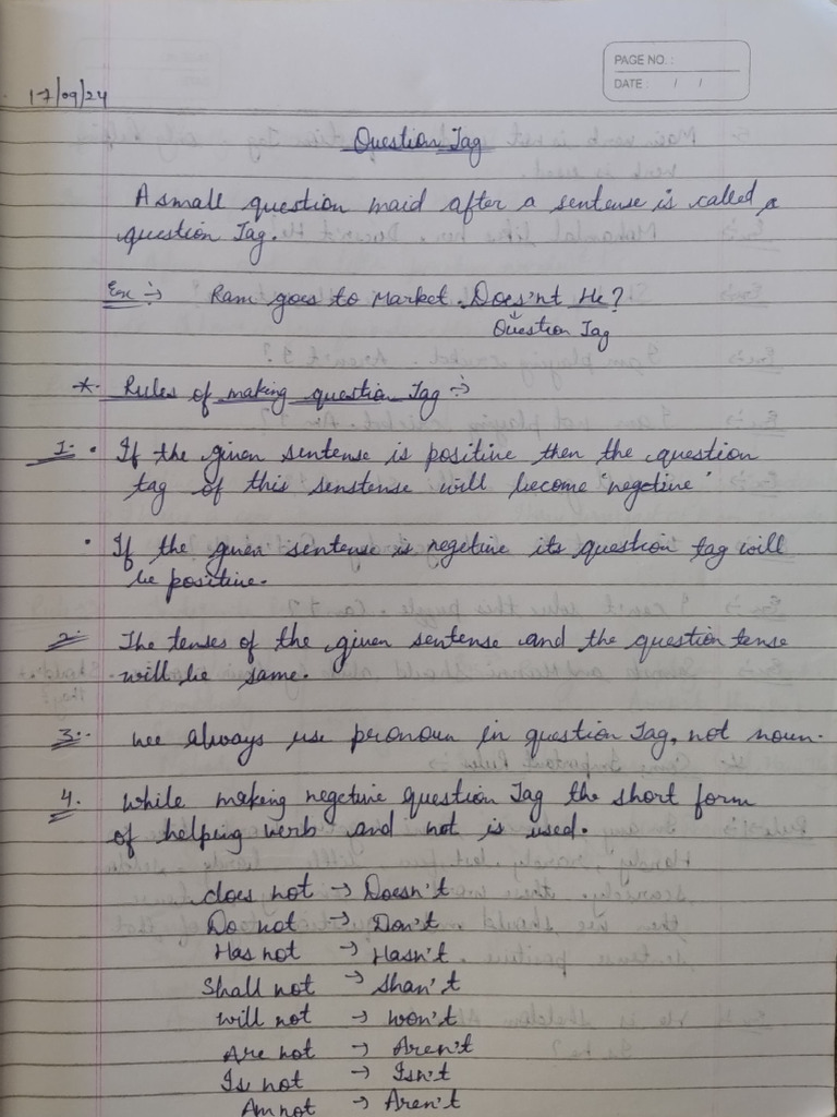 English Grammar Notes | PDF