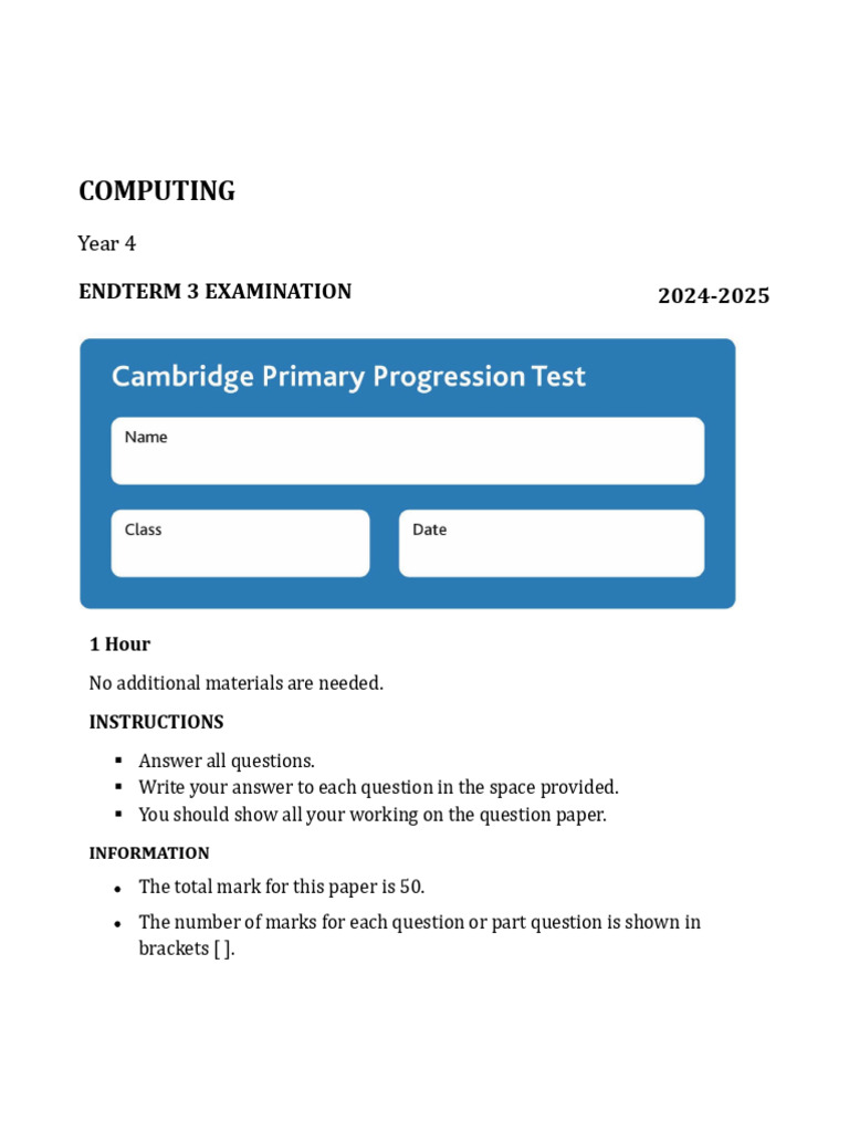 YEAR 4 COMPUTING | PDF | Computing