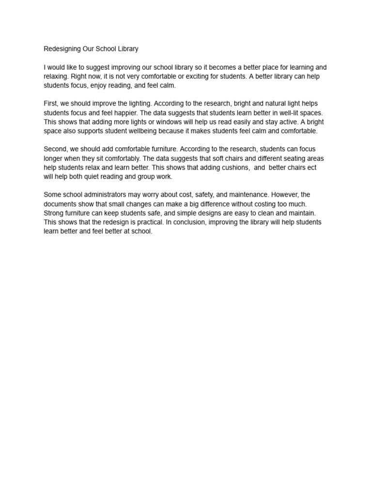 Redesigning Our School Library | PDF