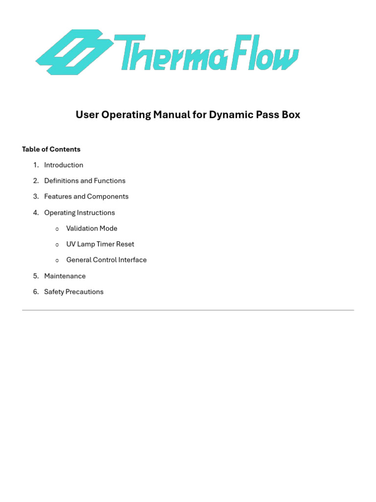 Operating Manual | PDF