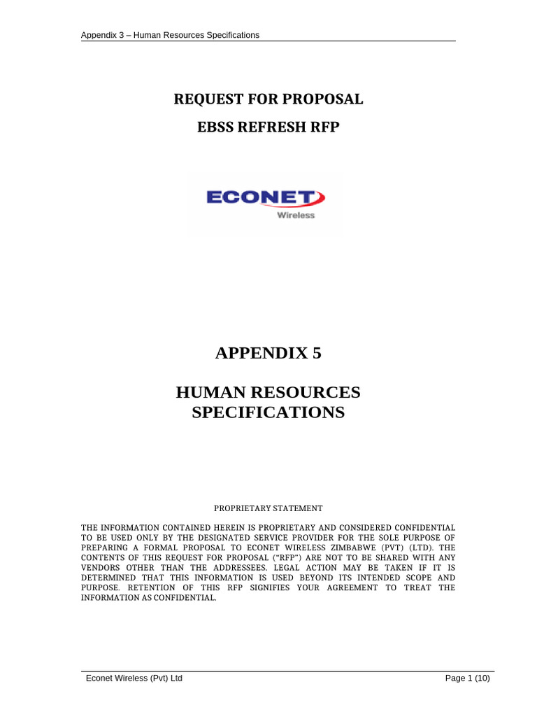 Appendix 5 -Human Resources Specifications | PDF | Payroll ...