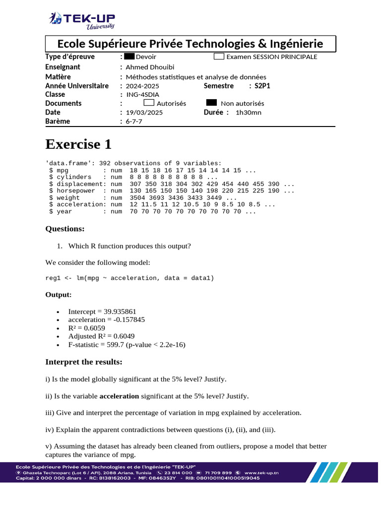 English Control Metho Stat Mars 2025 | PDF