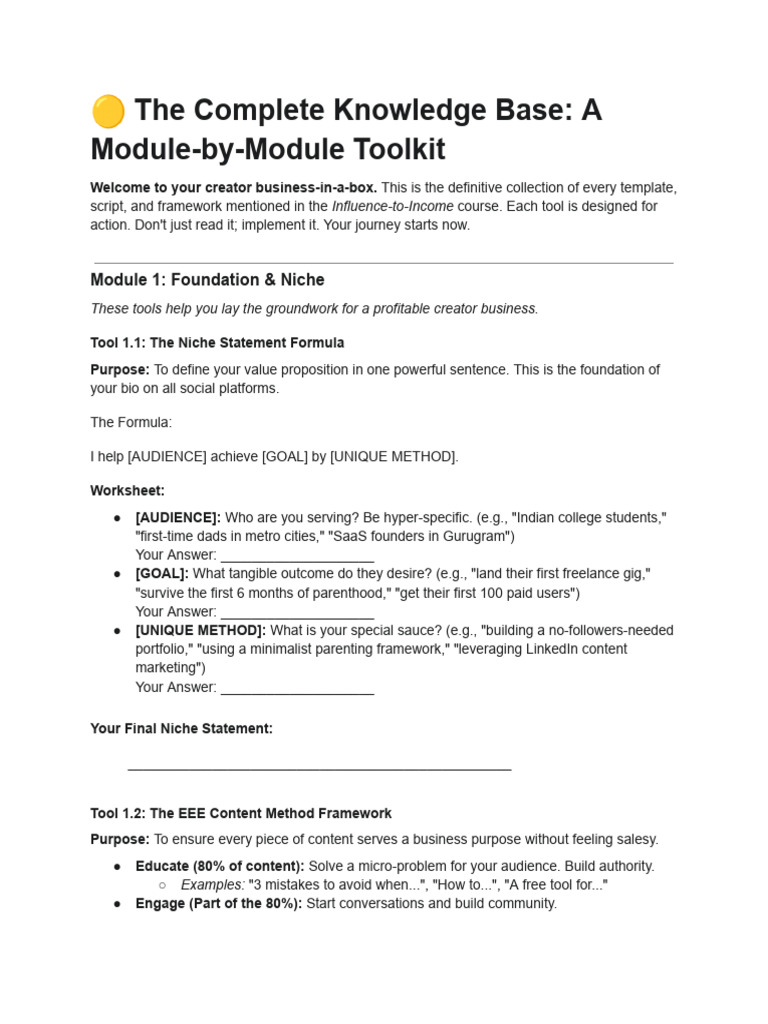 ? the Complete Knowledge Base_ a Module-By-Module Toolkit | PDF