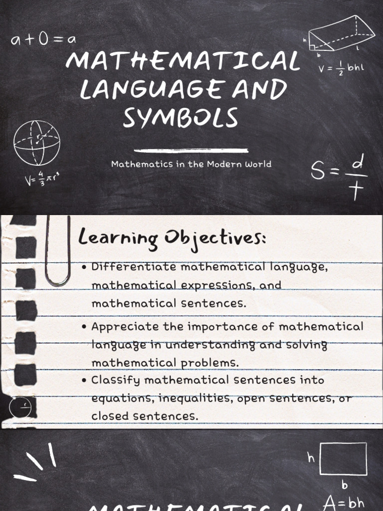 Mathematical Language g2 | PDF | Mathematics | Variable (Mathematics)