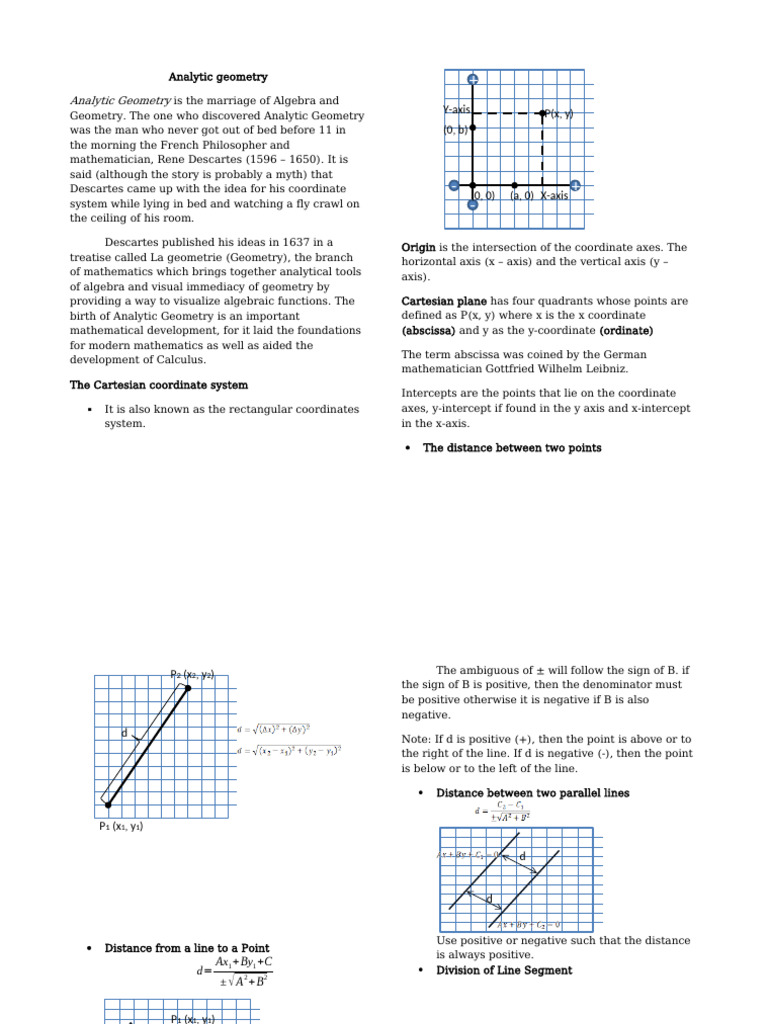 Analytic Geometry | PDF | Cartesian Coordinate System | Analytic Geometry