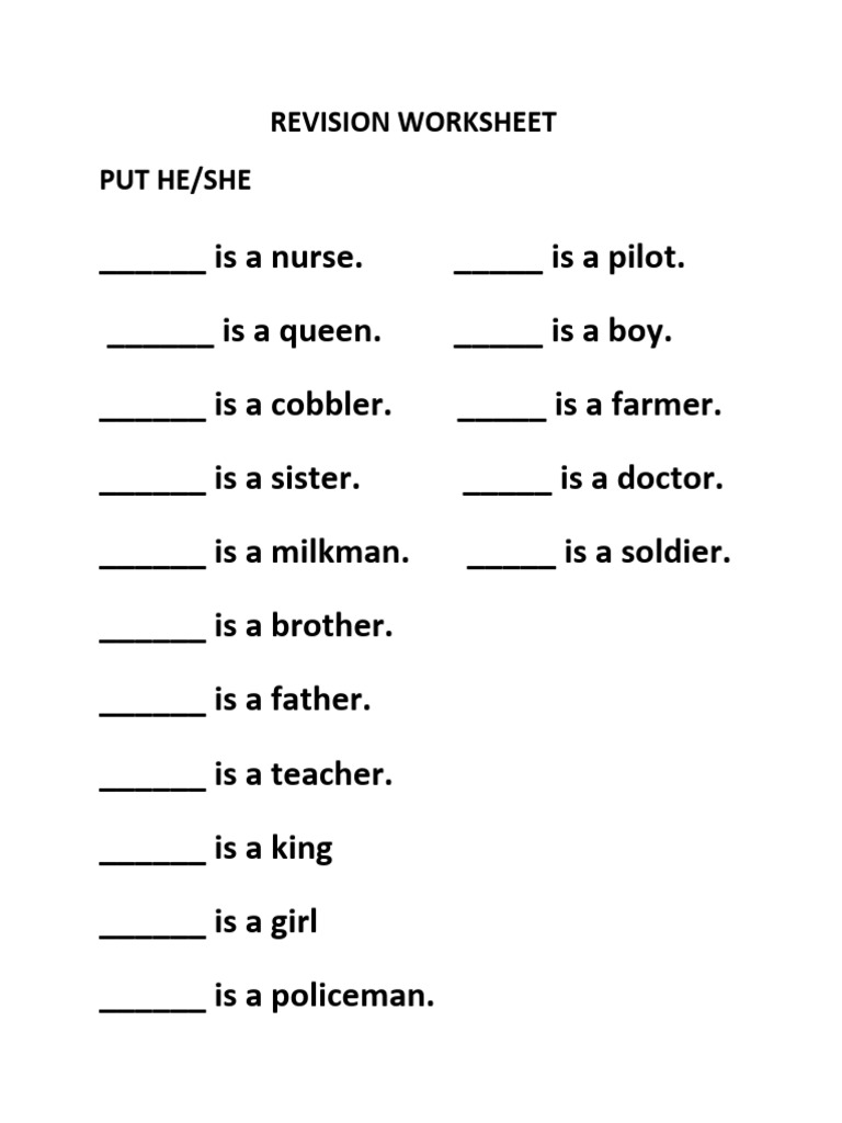 English Revision Worksheet 1 (1) | PDF